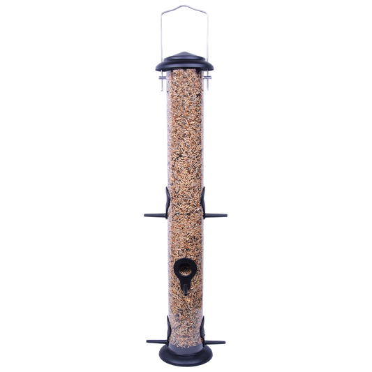 Vogelfutterspender für Samen und Samenmischungen - hoch